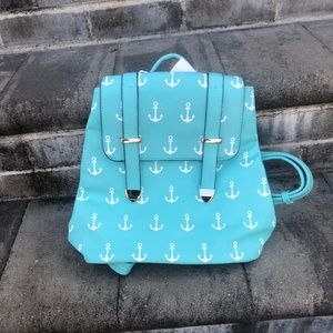 Teal Anchor Backpack